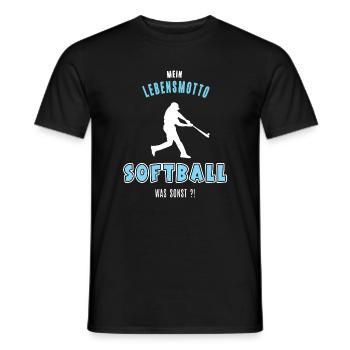Softball Softballer Softballfan Softballspiel - Männer T-Shirt - Schwarz - Vorne - AI Model Male 178 light (178cm)