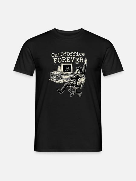 Out Of Office Freedom - Men's T-Shirt - black