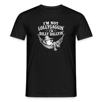 Ich trödel nicht, ich trödel, du fauler Frosch! - Männer T-Shirt - Schwarz - Vorne - AI Model Male 178 light (178cm)