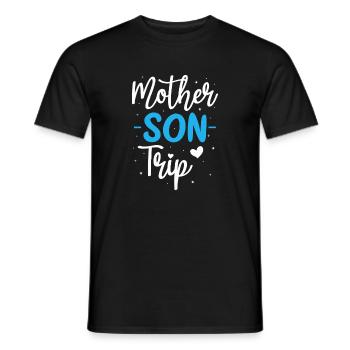 Mutter-Sohn-Reise - Männer T-Shirt - Schwarz - Vorne - AI Model Male 178 light (178cm)