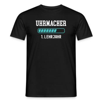 Uhrmacher Ausbildung 1 Lehrjahr 1. Ausbildungsjahr - Männer T-Shirt - Schwarz - Vorne - AI Model Male 178 light (178cm)