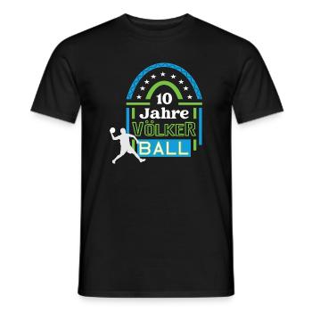 Völkerball Jubiläum 10 Jahre Trainer Spieler Jubi - Männer T-Shirt - Schwarz - Vorne - AI Model Male 178 light (178cm)