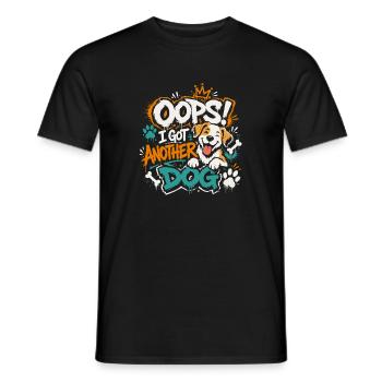 Oops, ich hab wieder Hund! - Männer T-Shirt - Schwarz - Vorne - AI Model Male 178 light (178cm)