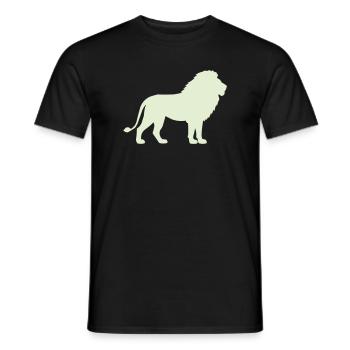 Lion Silhouette Pastel Green - Men's T-Shirt - black - Front - AI Model Male 178 light (178cm)