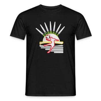 Kicker im Sonnenkreis Fußball-Design - Männer T-Shirt - Schwarz - Vorne - AI Model Male 178 light (178cm)