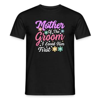 Mother of the groom: First Love - Men's T-Shirt - black - Front - AI Model Male 178 light (178cm)