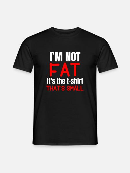 Nicht Fettes Kleines Hemd - Männer T-Shirt - Schwarz