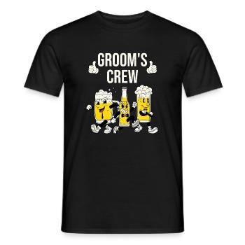 Funny Bräutigams Crew Bier - Männer T-Shirt - Schwarz - Vorne - AI Model Male 178 light (178cm)