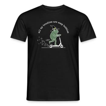 All My Troubles Are Soap Bubbles - Men's T-Shirt - black - Front - AI Model Male 178 light (178cm)