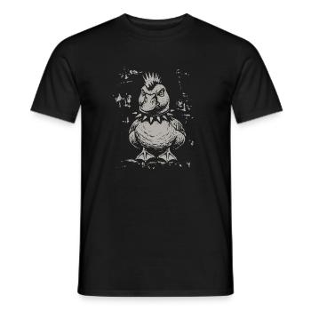 Vintage Funny Duck Punk Goose - Männer T-Shirt - Schwarz - Vorne - AI Model Male 178 light (178cm)