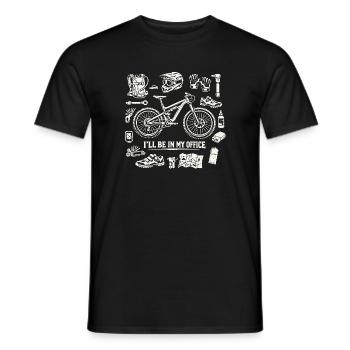 I'll Be In My Office – MTB Rider Statement - Männer T-Shirt - Schwarz - Vorne - AI Model Male 178 light (178cm)