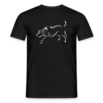 Flat-coated Retriever "Black Edition" - Men's T-Shirt - black - Front - AI Model Male 178 light (178cm)