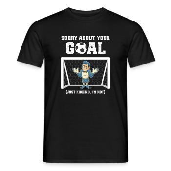 Gardien de but de foot drôle - T-shirt homme - noir - Devant - AI Model Male 178 light (178cm)