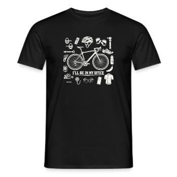 I'll Be in My Office – Rennradfahrer Statement - Männer T-Shirt - Schwarz - Vorne - AI Model Male 178 light (178cm)