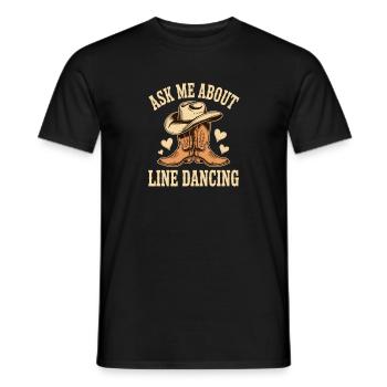 Line Dance Line Dancing Line Dancer Gift - Men's T-Shirt - black - Front - AI Model Male 178 light (178cm)