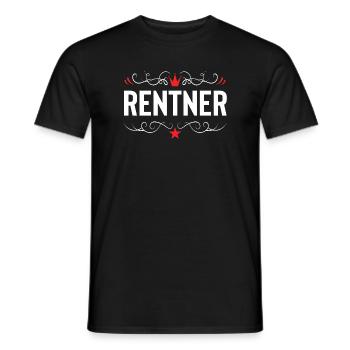 Pensioner pension - Men's T-Shirt - black - Front - AI Model Male 178 light (178cm)