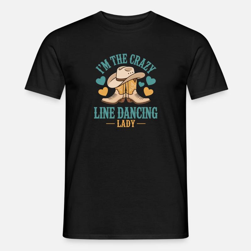 Line Dance Line Dancing Gift - Men's T-shirt - black