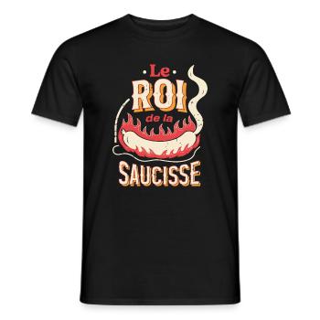 Le Roi de la Saucisse - T-shirt homme - noir - Devant - AI Model Male 178 light (178cm)