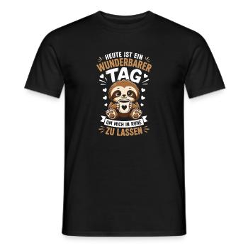 Journée merveilleuse de paix et de tranquillité - T-shirt homme - noir - Devant - AI Model Male 178 light (178cm)