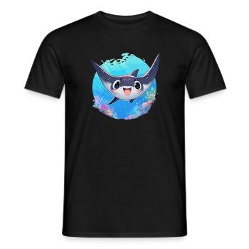 Raies Manta Raies - T-shirt homme - noir - Devant - AI Model Male 178 light (178cm)