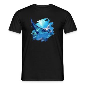 Raies Manta Raies - T-shirt homme - noir - Devant - AI Model Male 178 light (178cm)