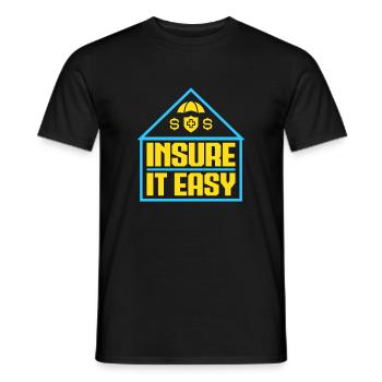 Insurance Agent Insure It Easy Funny Insurance - Männer T-Shirt - Schwarz - Vorne - AI Model Male 178 light (178cm)