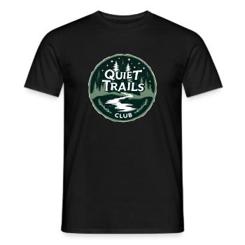 Quiet Trails Club Langsames Wandern Wald - Männer T-Shirt - Schwarz - Vorne - AI Model Male 178 light (178cm)
