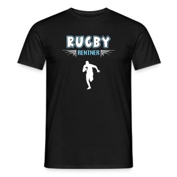 Rugby Player Rugby Player Pensioner Pension Retirement - Men's T-Shirt - black - Front - AI Model Male 178 light (178cm)