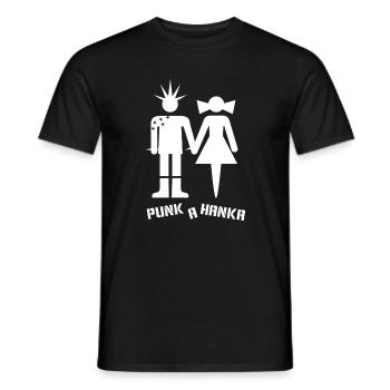 PUNK A HANKA - Männer T-Shirt - Schwarz - Vorne - AI Model Male 178 light (178cm)