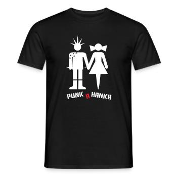PUNK A HANKA - Männer T-Shirt - Schwarz - Vorne - AI Model Male 178 light (178cm)