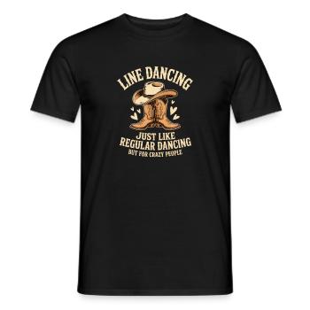 Line Dance Line Dancer Line Dancing Gifts - Men's T-Shirt - black - Front - AI Model Male 178 light (178cm)