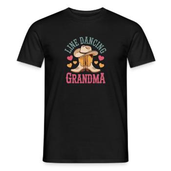 Line Dancing Oma Line Dance Line Dancer Geschenk - Männer T-Shirt - Schwarz - Vorne - AI Model Male 178 light (178cm)