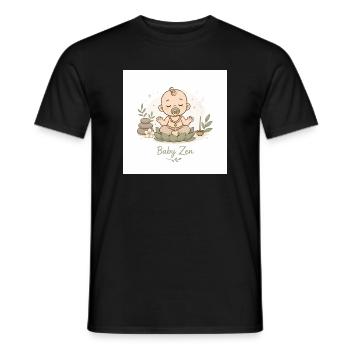 Bébé Zen Pacifique - T-shirt homme - noir - Devant - AI Model Male 178 light (178cm)