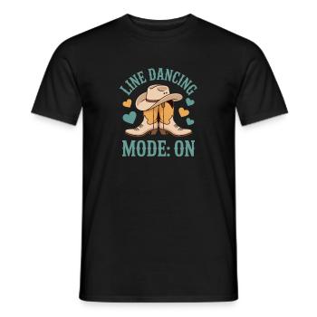 Line Dancing Line Dance Line Dancer Gifts - Men's T-Shirt - black - Front - AI Model Male 178 light (178cm)