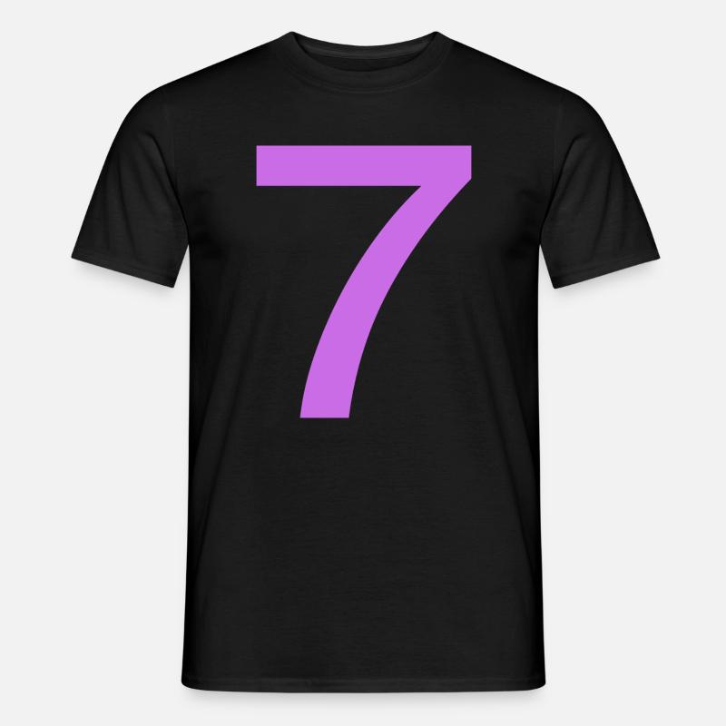 7 - Männer T-Shirt - Schwarz