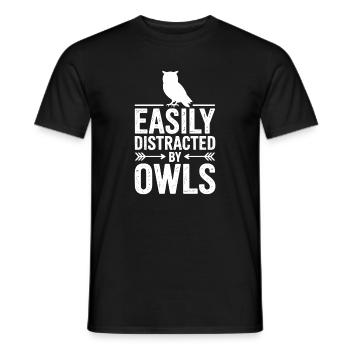 Eulen Sprüche Eule Lustiges Eulen Geschenk - Männer T-Shirt - Schwarz - Vorne - AI Model Male 178 light (178cm)