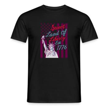 Sweet Land Liberty 1776 Patriotic USA - T-shirt homme - noir - Devant - AI Model Male 178 light (178cm)