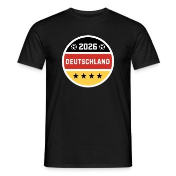 T-Shirt für einen Deutschen Fan - Männer T-Shirt - Schwarz - Vorne - AI Model Male 178 light (178cm)