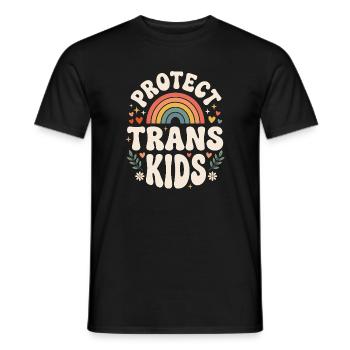 LGBTQ Pride - Protect Trans Kids - Men's T-Shirt - black - Front - AI Model Male 178 light (178cm)