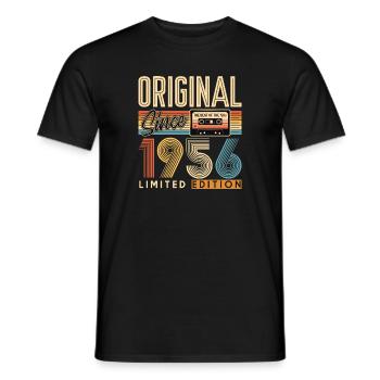 70e anniversaire, 70 ans - T-shirt homme - noir - Devant - AI Model Male 178 light (178cm)