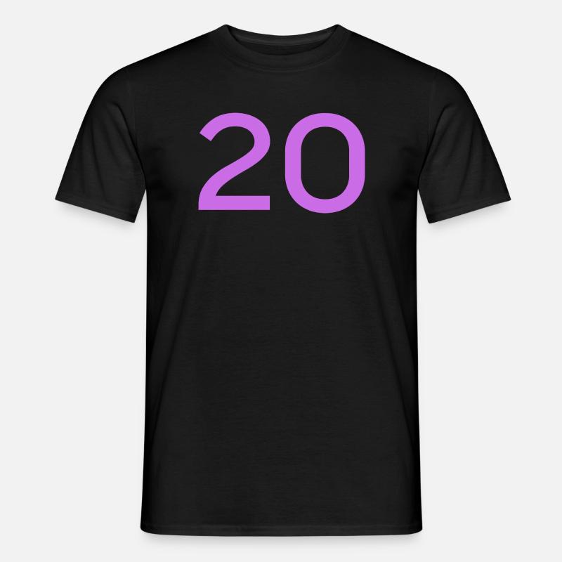 20 - Männer T-Shirt - Schwarz
