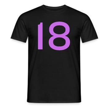 18 - Men's T-Shirt - black - Front - AI Model Male 178 light (178cm)