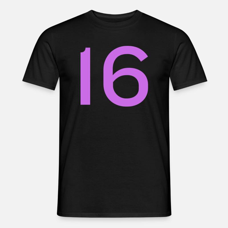 16 - Männer T-Shirt - Schwarz