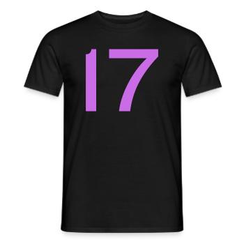 17 - Men's T-Shirt - black - Front - AI Model Male 178 light (178cm)