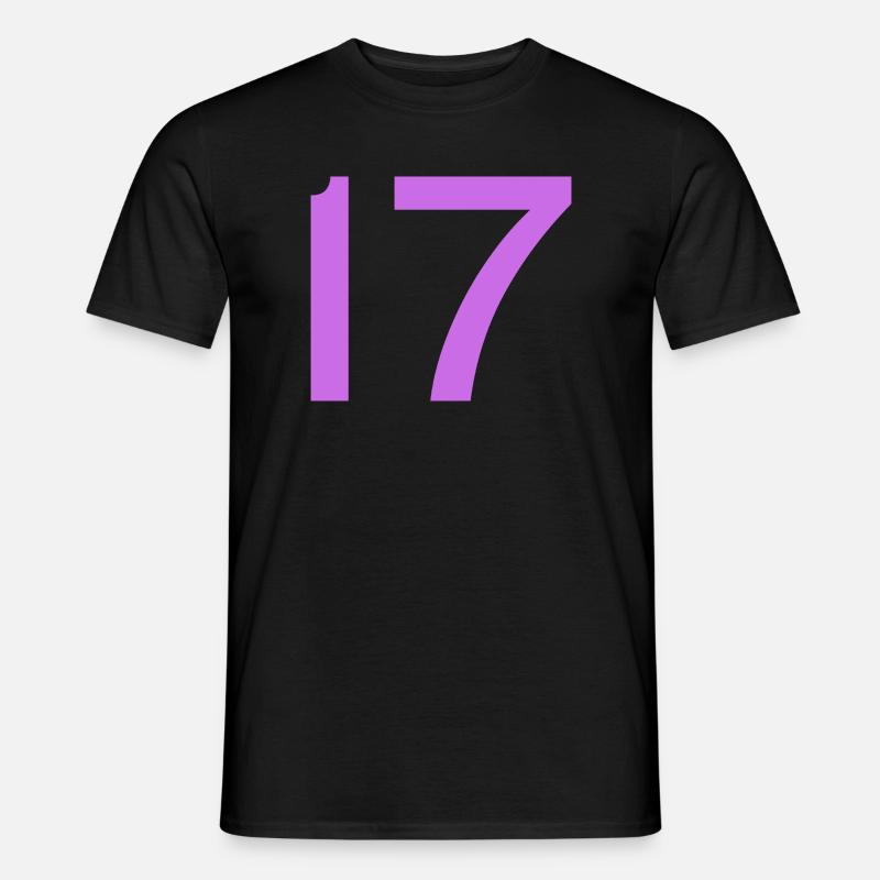 17 - Männer T-Shirt - Schwarz