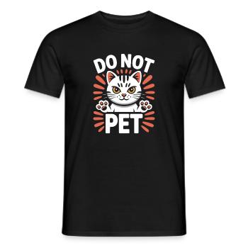 Ne caressez pas l’introverti à distance calme et antisocial - T-shirt homme - noir - Devant - AI Model Male 178 light (178cm)