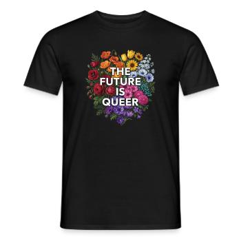 Mois de la fierté LGBTQ - L’avenir est queer - T-shirt homme - noir - Devant - AI Model Male 178 light (178cm)