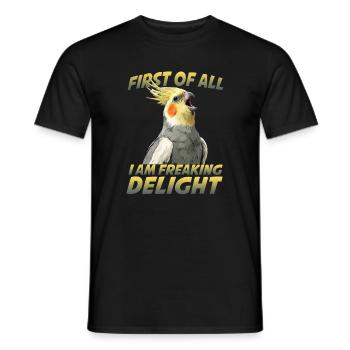 Cockatiel Vogel Humor Nymphensittich Papagei Vogel - Männer T-Shirt - Schwarz - Vorne - AI Model Male 178 light (178cm)
