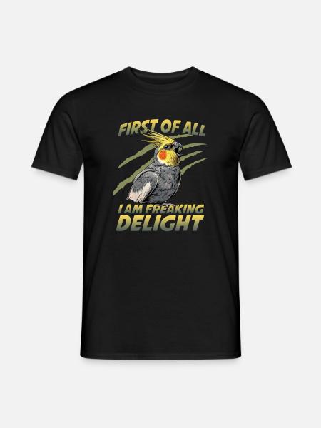Perroquet oiseau calopsitte Nymphicus hollandicus - T-shirt homme - noir
