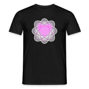 Heart Pink Mandala Wedding Love Love Romance Fan - Men's T-Shirt - black - Front - AI Model Male 178 light (178cm)